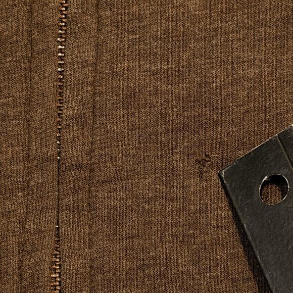 BOSS Orange Sweatshirt Mens Medium Brown Full Zip Stand Collar Rib Cuffs Knit - Picture 13 of 13